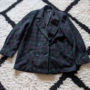 Vintage Jonathan Stevens Plaid Wool Jacket Size 18